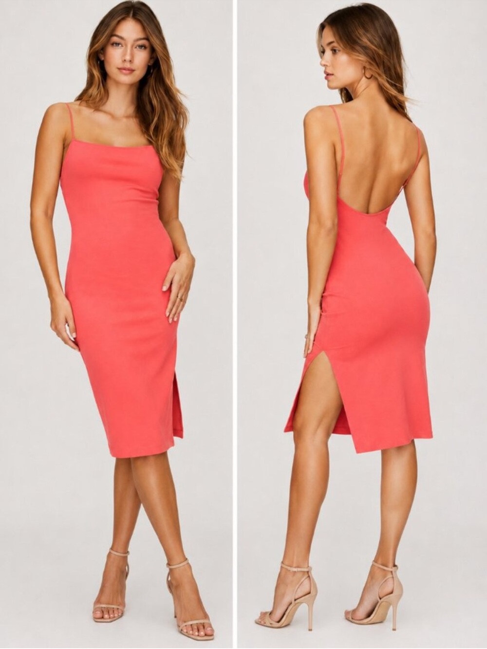 Babaton Coral Midi Slip Dress